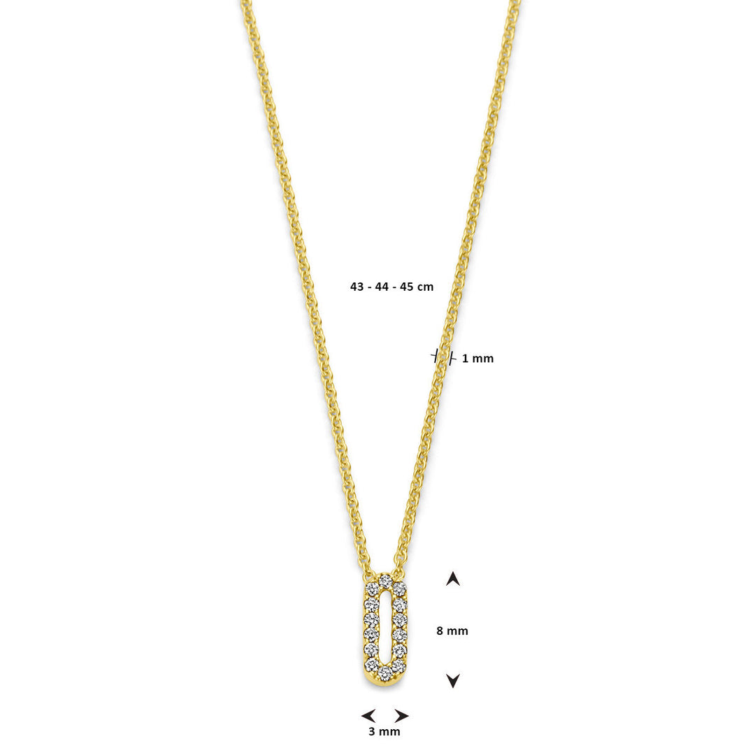 Gold ladies necklace diamond 14K