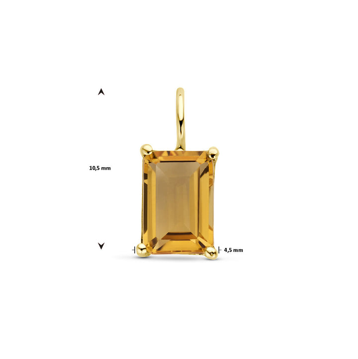 pendant citrine 14K yellow gold