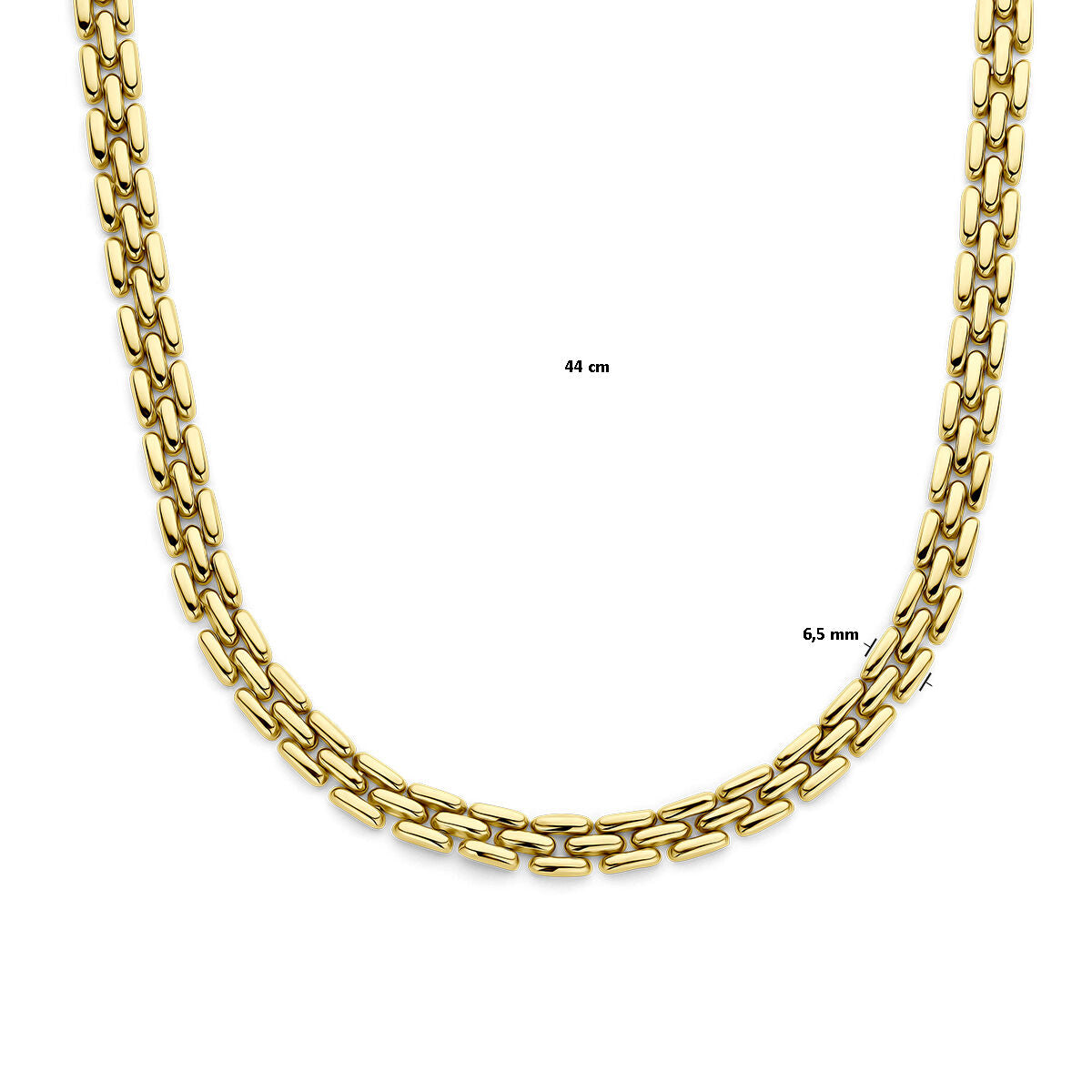 collier panter 6,5 mm 44 cm 14K geelgoud