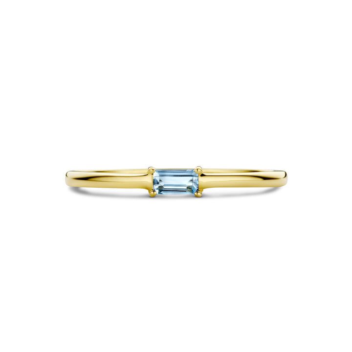 ring with birthstone topaz December 14K yellow gold