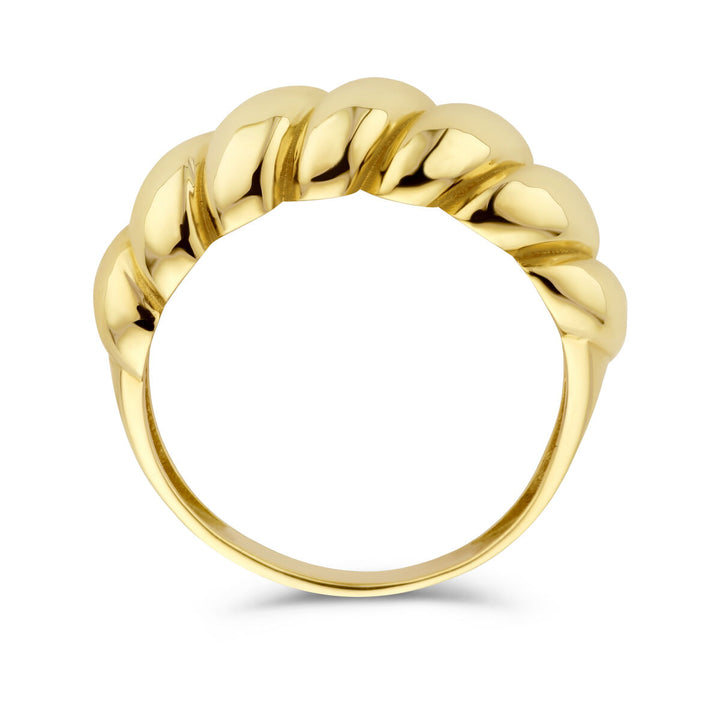 ring turned 14K yellow gold