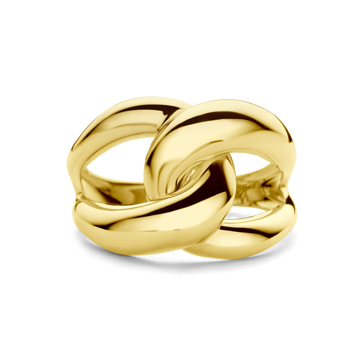 ring schakel 14K geelgoud