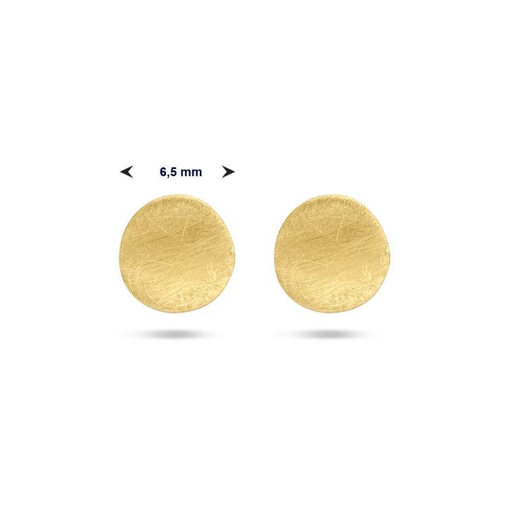 stud earrings scratch 14K yellow gold