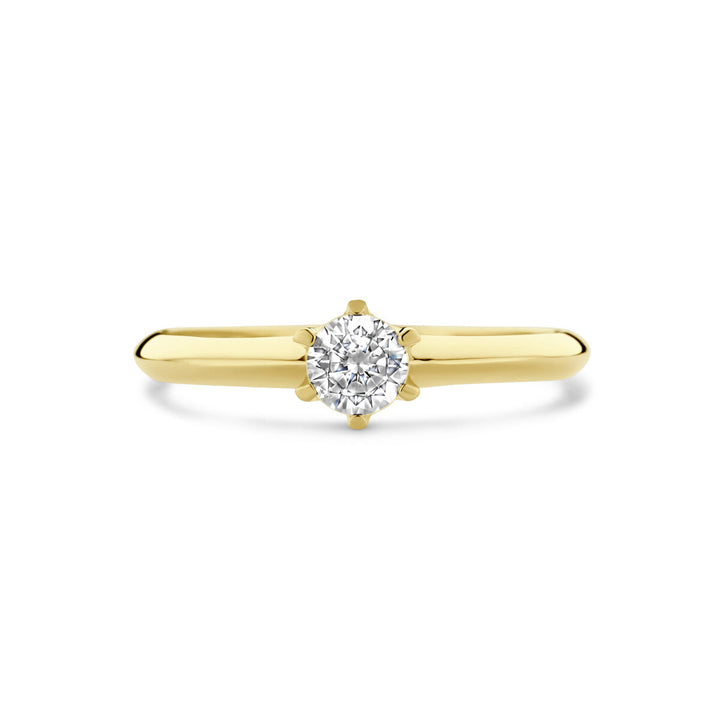 Ring Zirkonia 14K Gelbgold