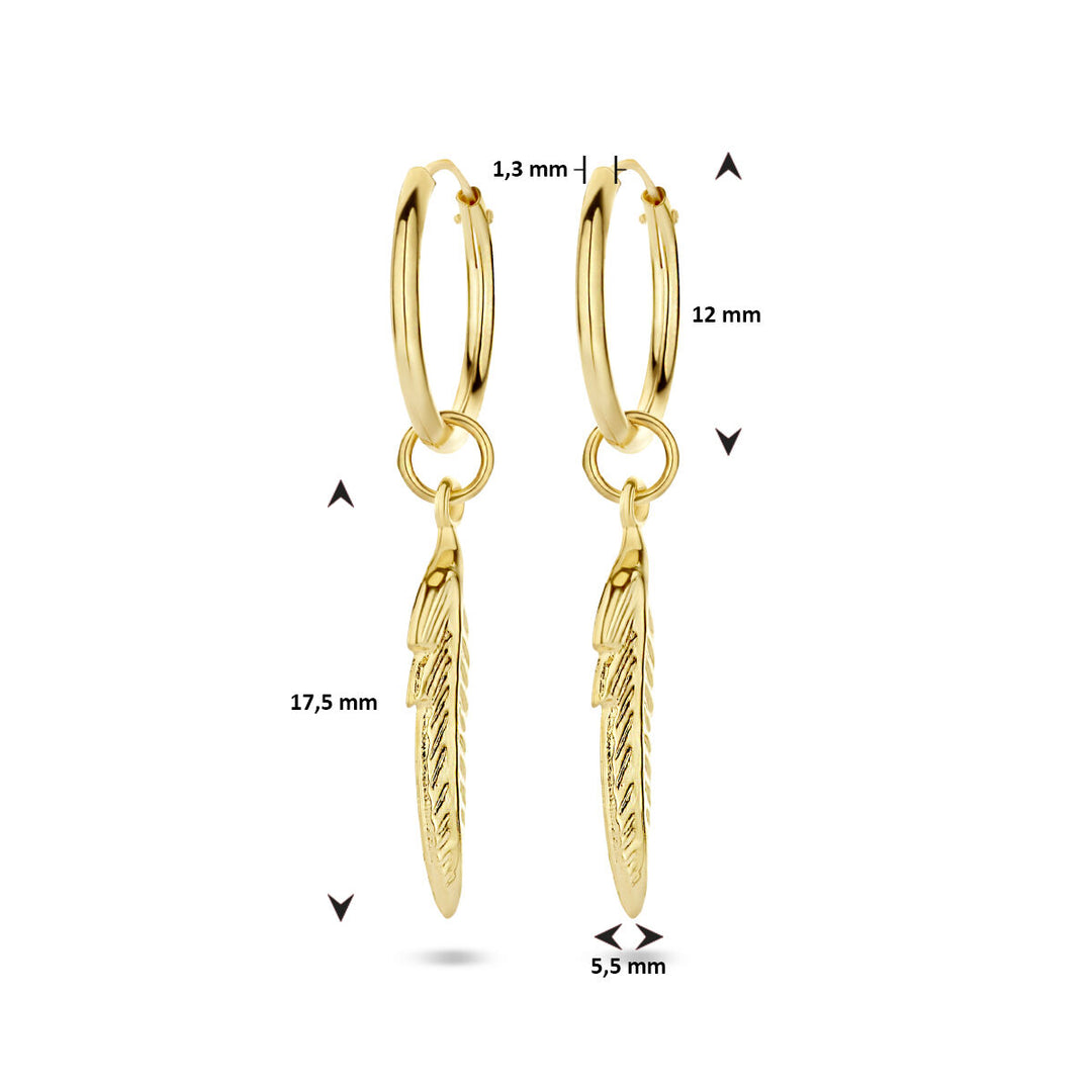 earrings spring 14K yellow gold