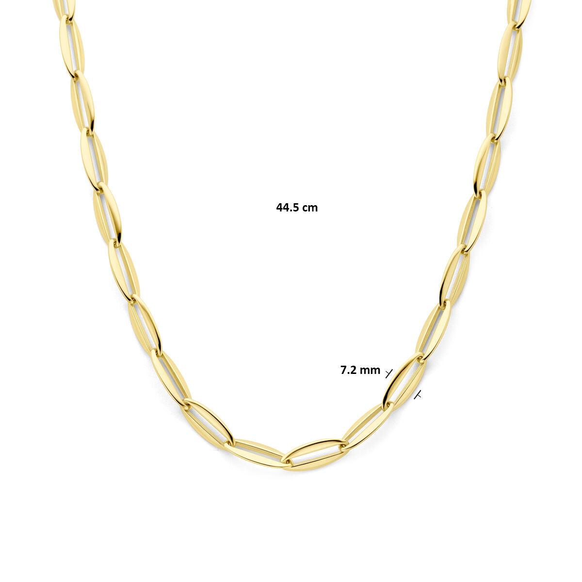 collier anker 7,2 mm 44,5 cm 14K geelgoud