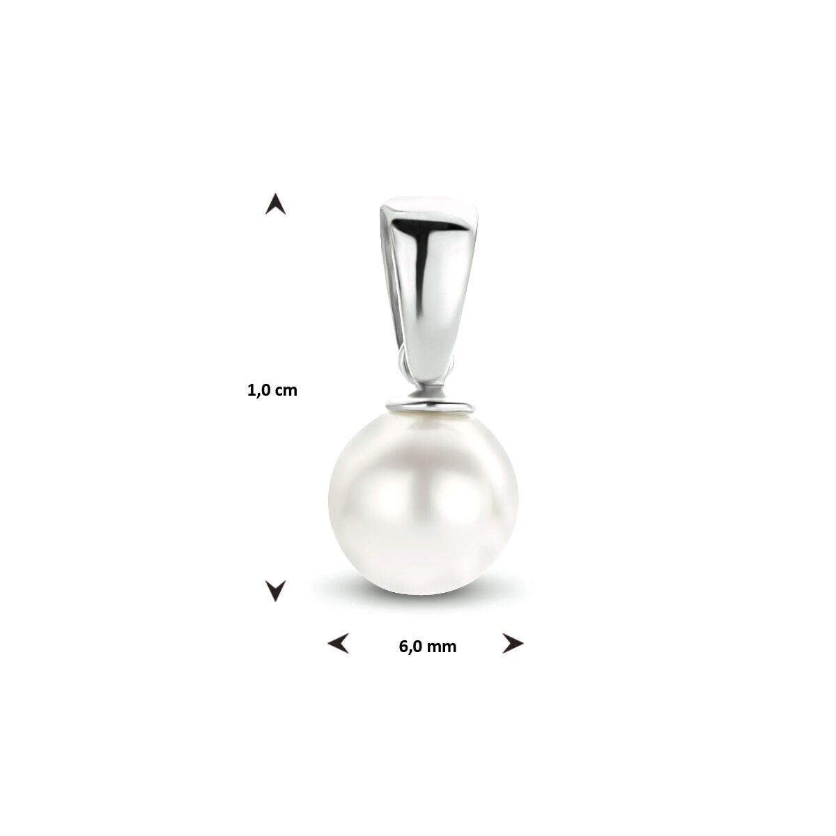 pendant pearl 14K white gold