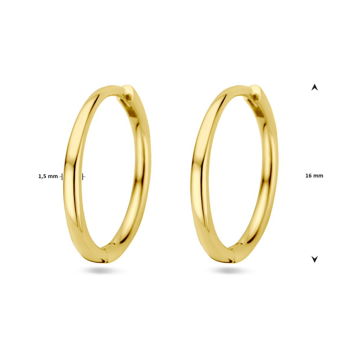 drop earrings 14K yellow gold