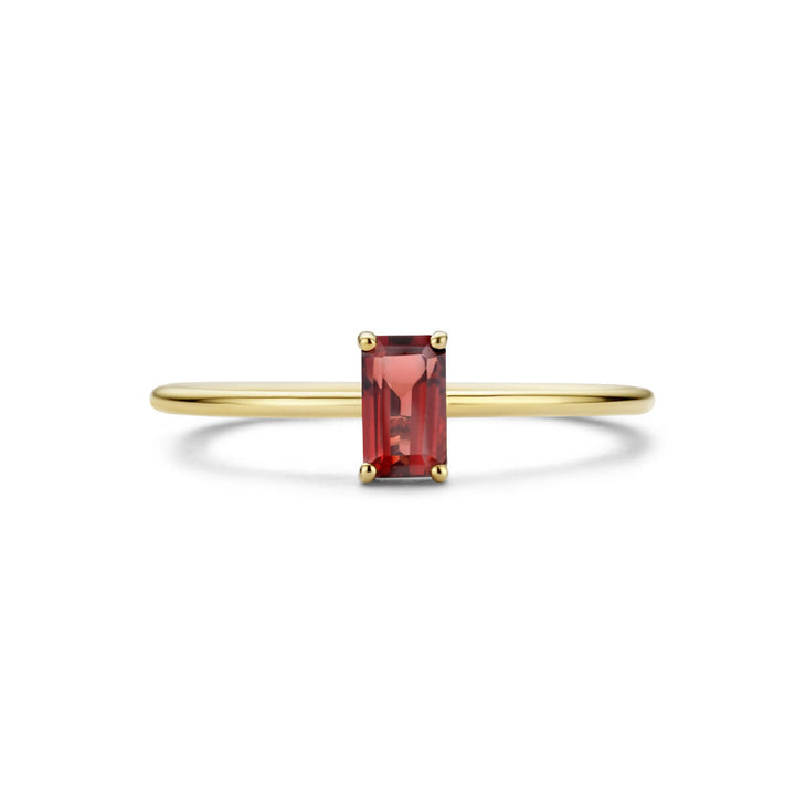 ring garnet 14K yellow gold