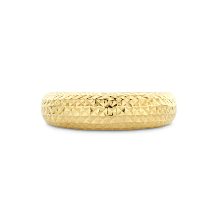 ring diamond-plated 14K yellow gold