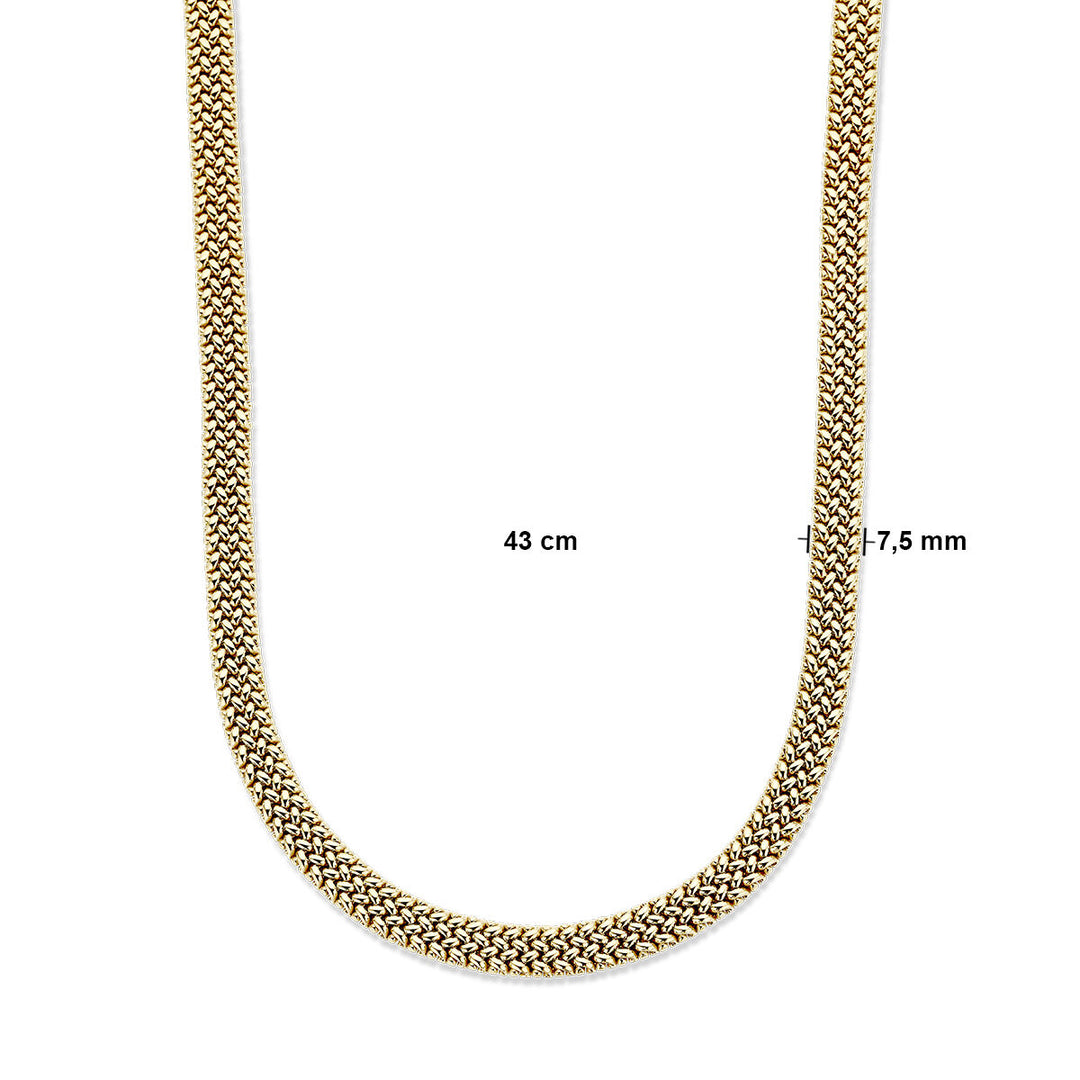 Halskette 7,5 mm 14K Gelbgold