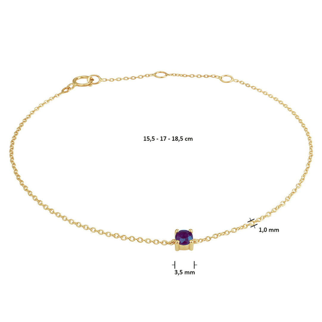 Gold bracelet ladies sapphire 14K