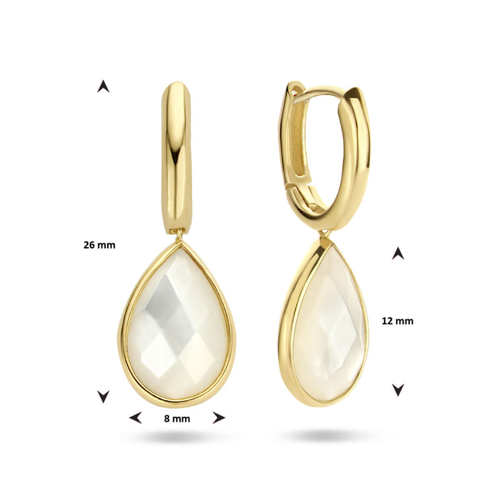 earrings mother of pearl 14K yellow gold