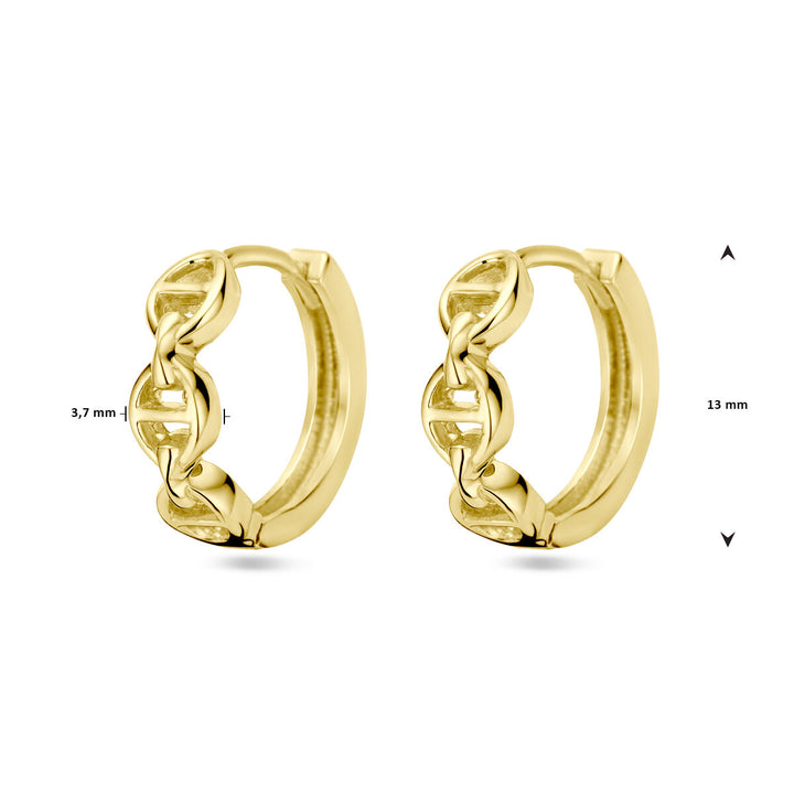 drop earrings link 14K yellow gold