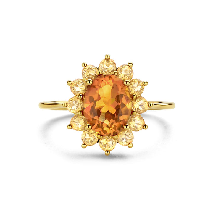 ring citrine 14K yellow gold