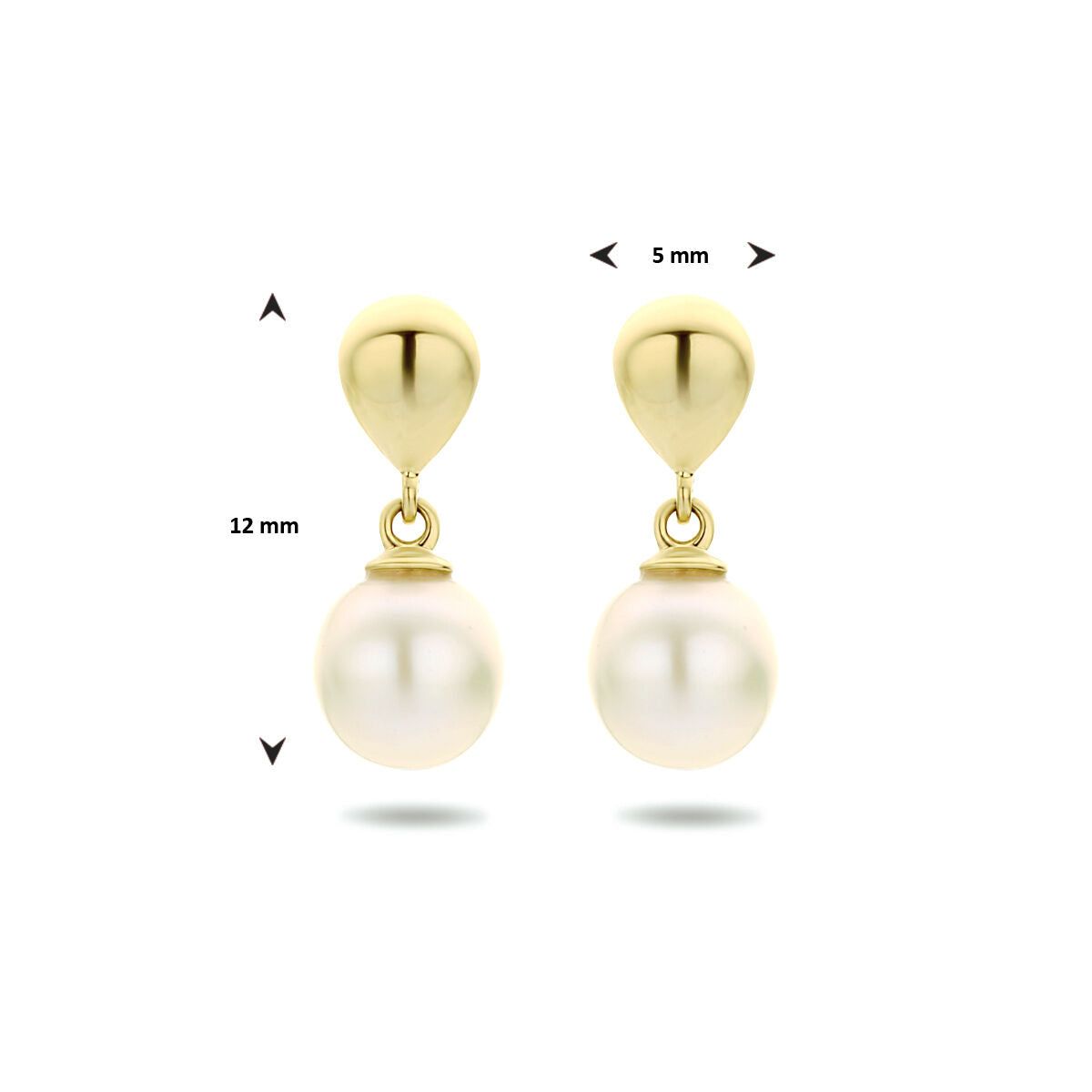 pearl earrings 14K yellow gold