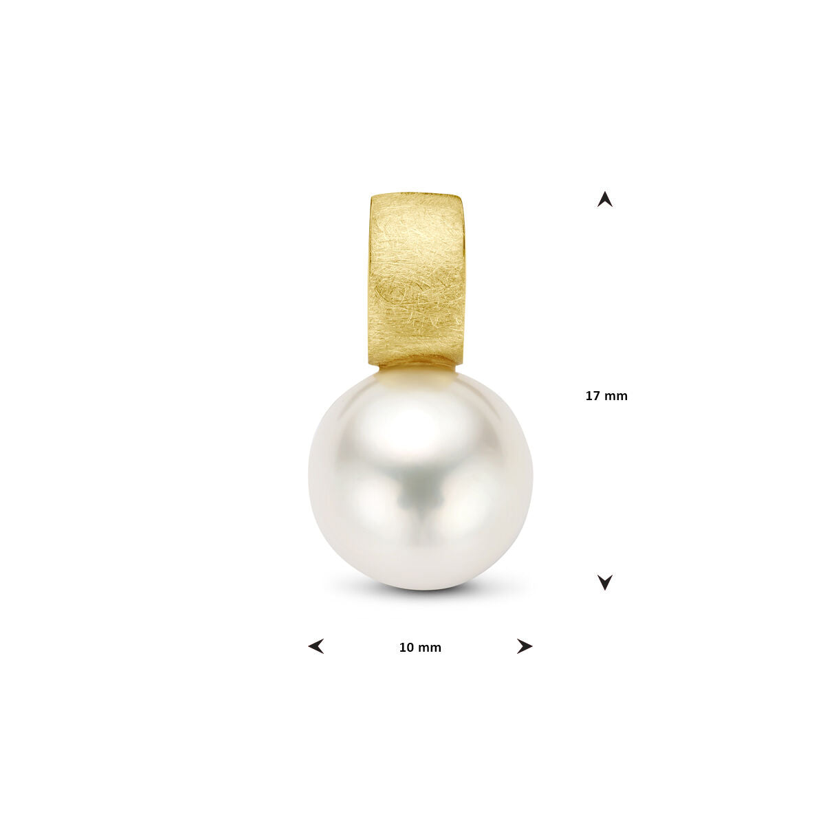hanger parel gescratcht 14K geelgoud