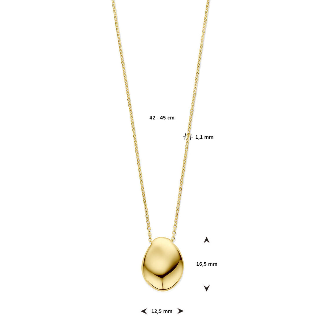 necklace drop 1.1 mm 42 - 45 cm 14K yellow gold