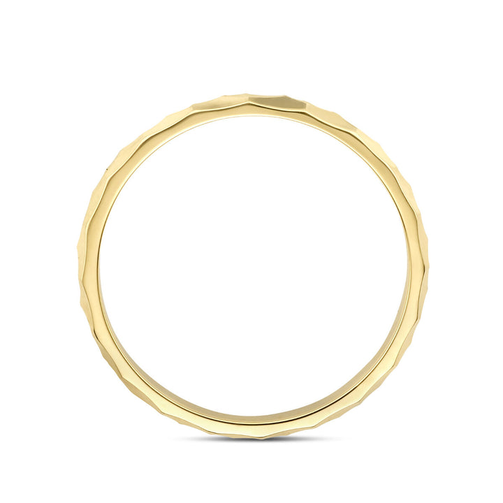 ring diamond-plated 14K yellow gold