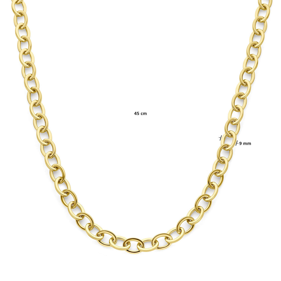 necklace 9 mm 45 cm 14K yellow gold