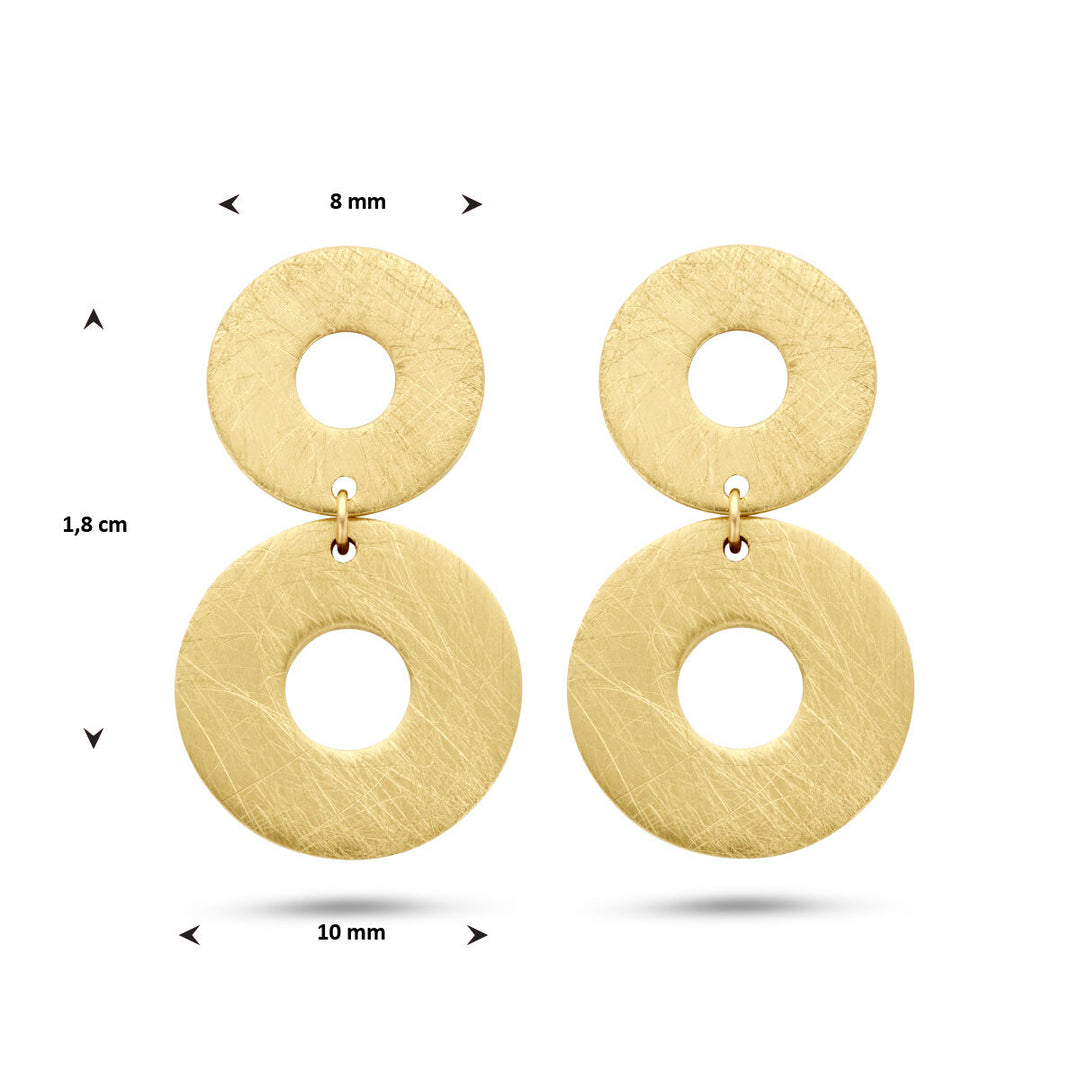 earrings polish/matt 14K yellow gold