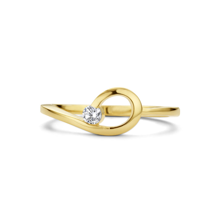 Ring Zirkonia 14K Gelbgold