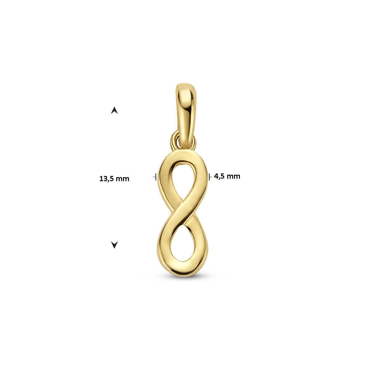 pendant infinity 14K yellow gold