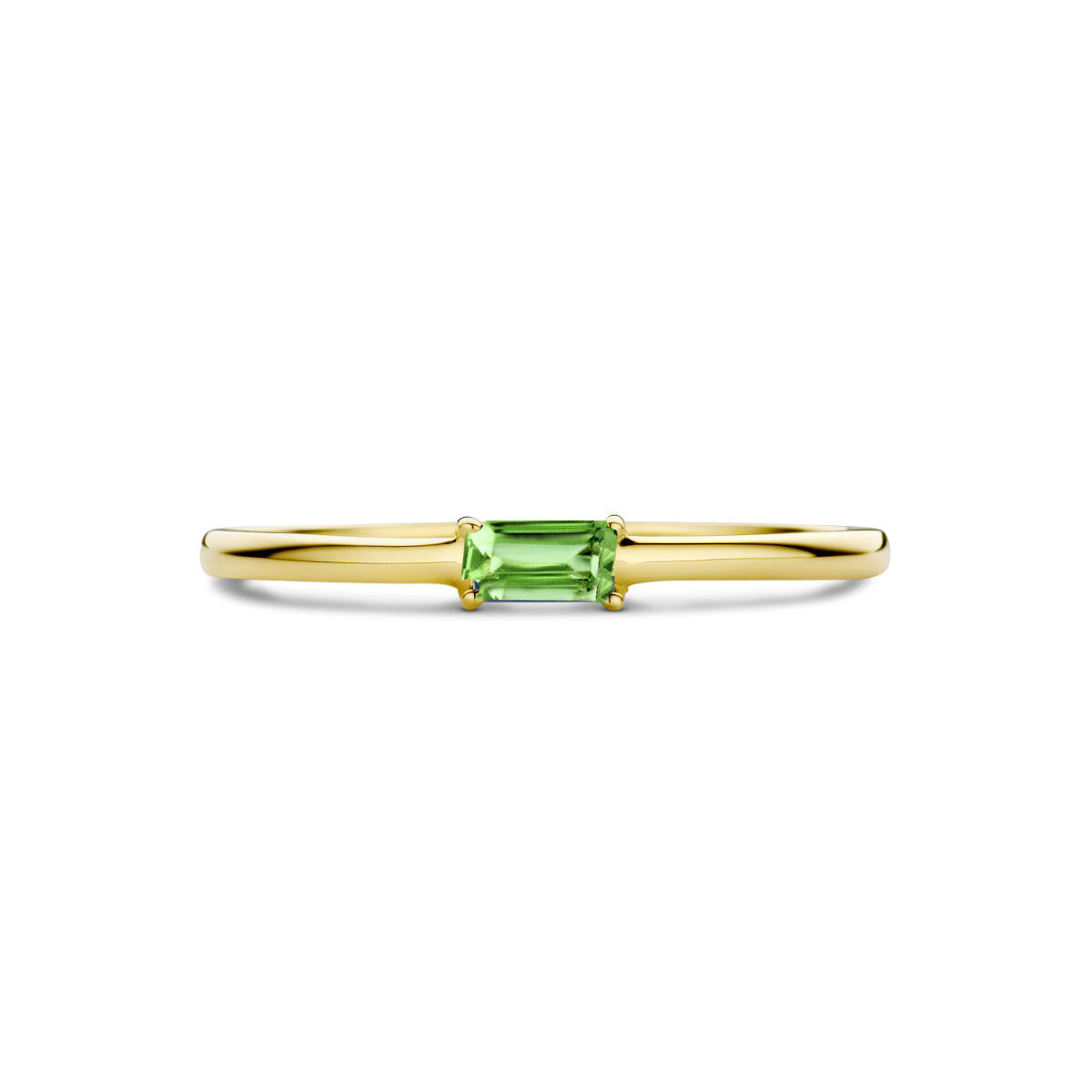 ring met geboortesteen smaragd mei 14K geelgoud
