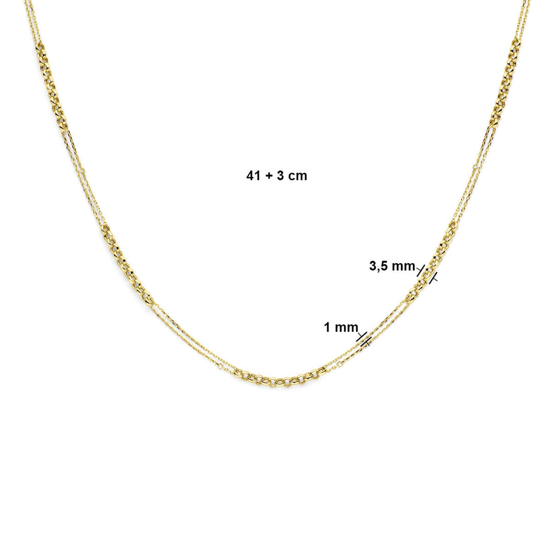 Gold ladies necklace 14K