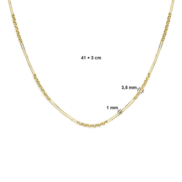 Gold ladies necklace 14K