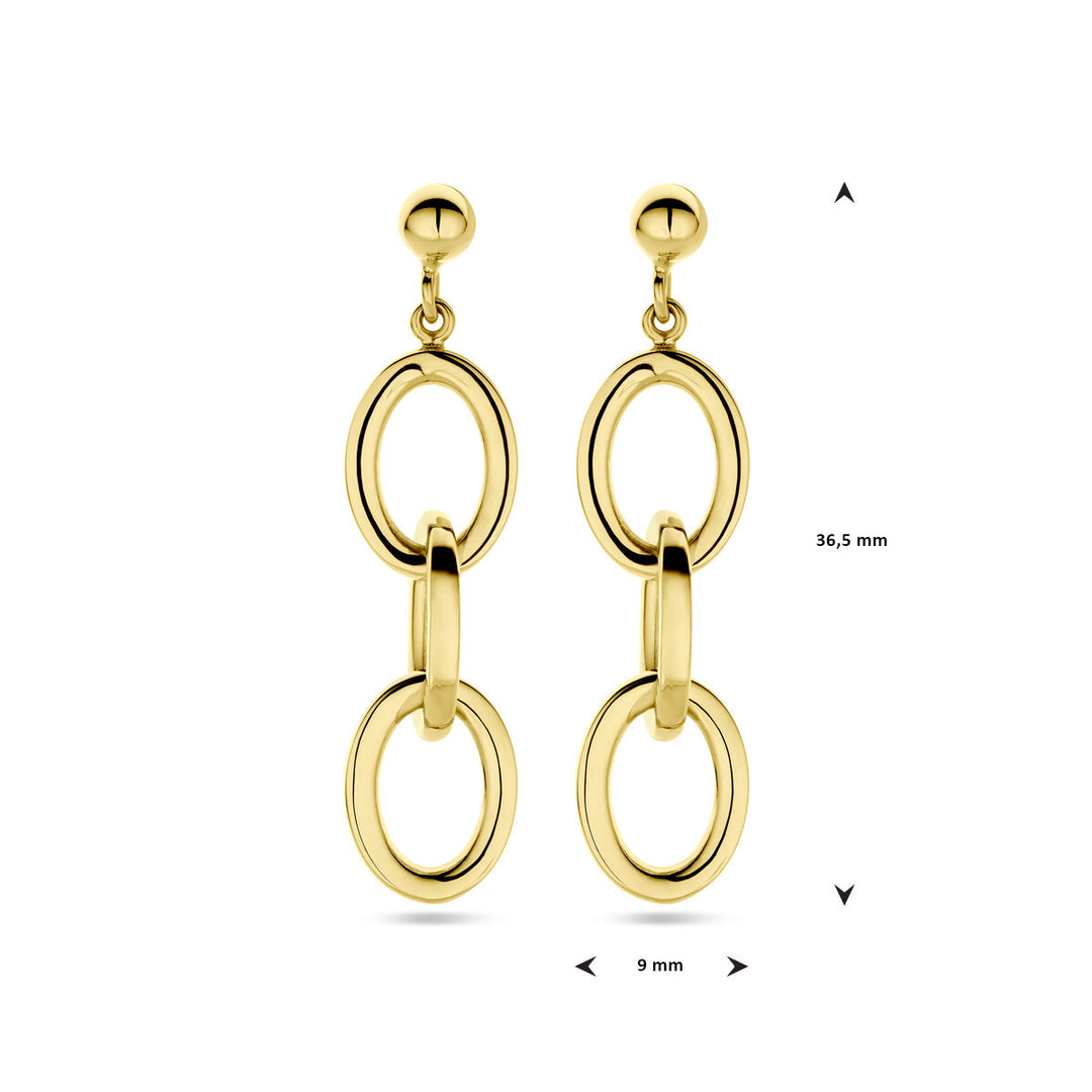 link earrings 36.5 mm 14K yellow gold