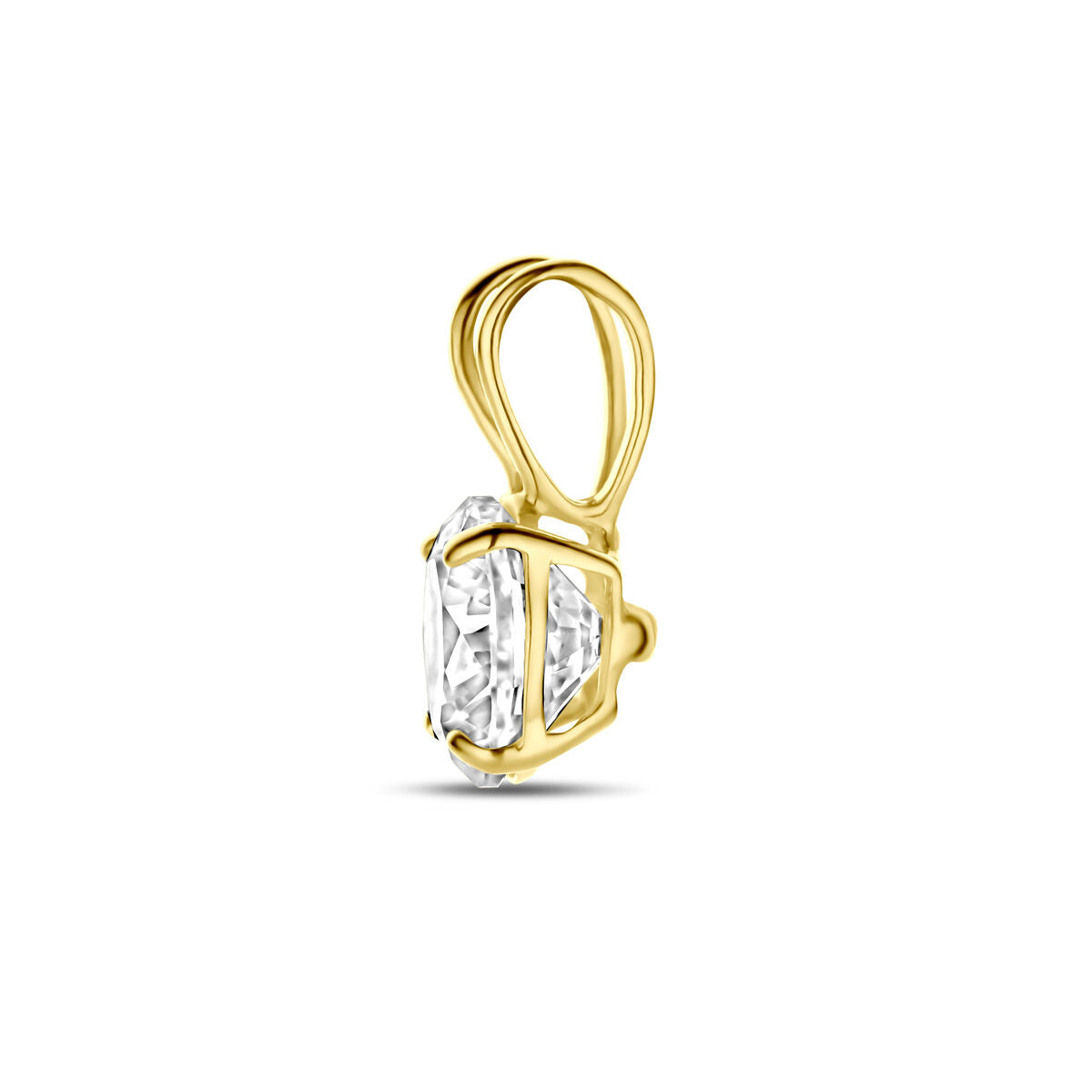 hanger zirkonia 14K geelgoud