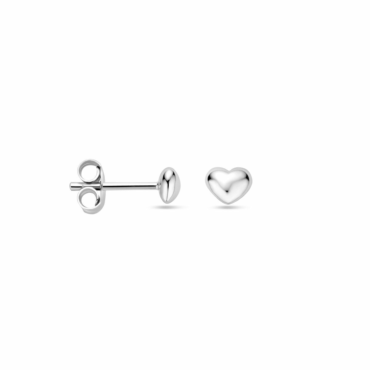 oorknoppen hartje 3,5 mm zilver gerhodineerd