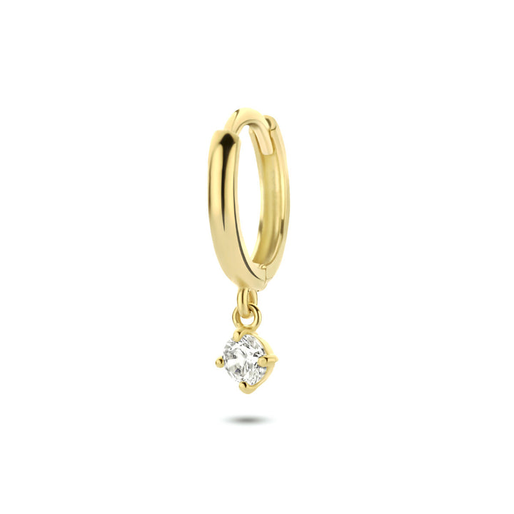 drop earring zirconia per piece 14K yellow gold