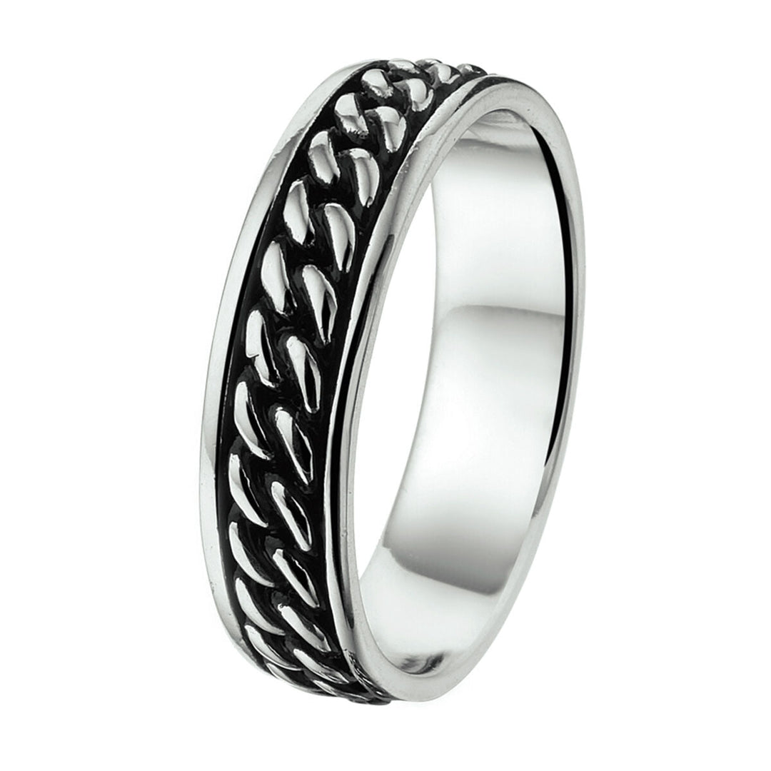 Midden Ring ring oxi silver oxidized – Juwelier van der Kooij