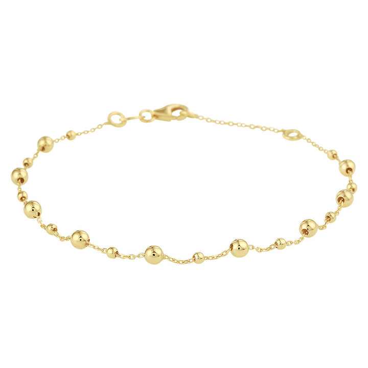 Gold bracelet ladies beads 14K