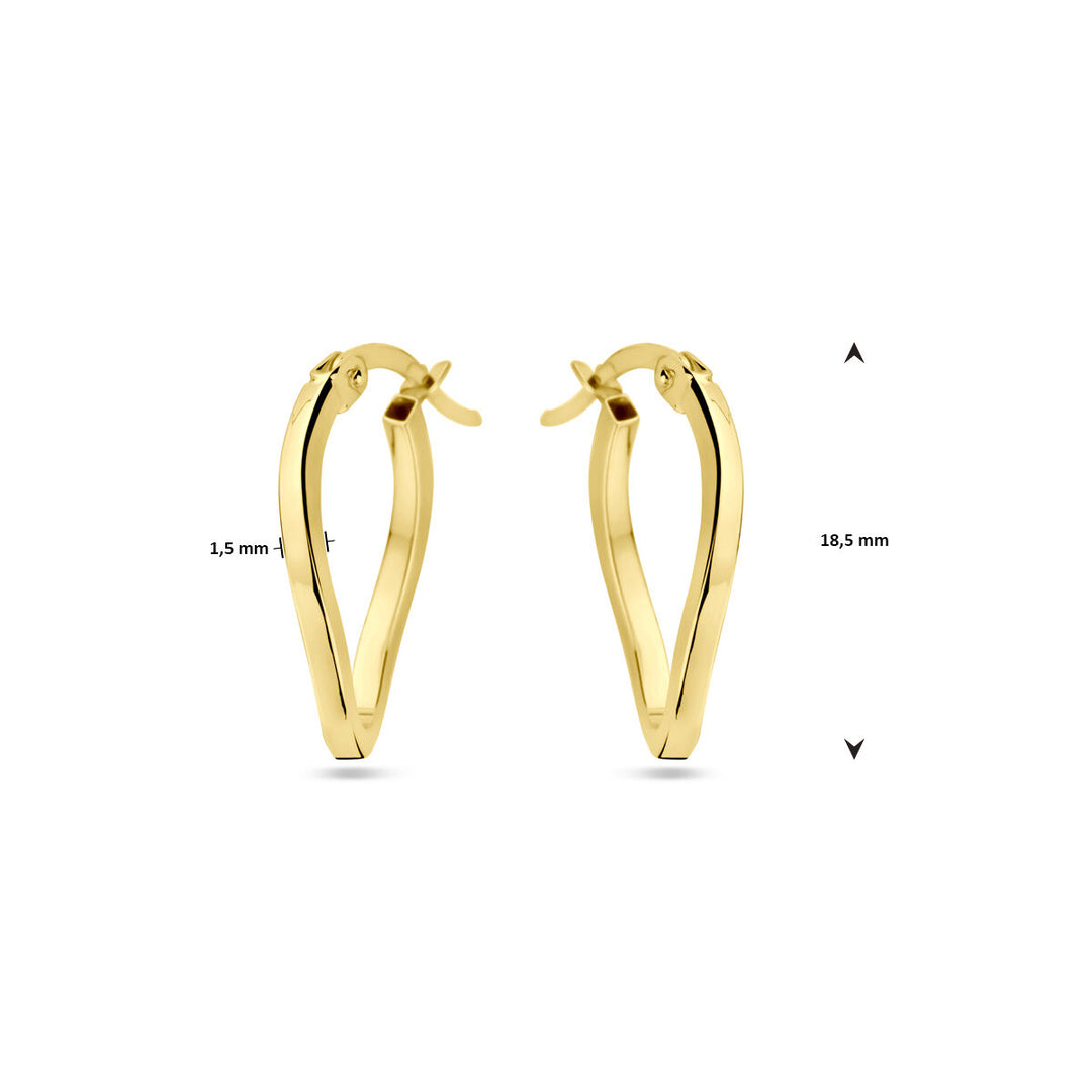 oorringen 18,5 mm 14K geelgoud