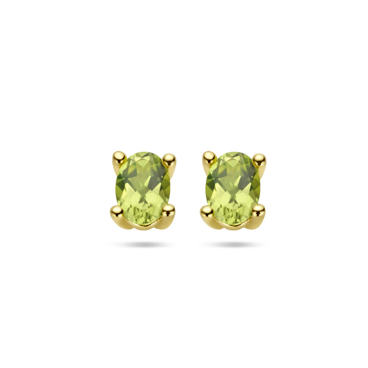 ear studs peridot 14K yellow gold