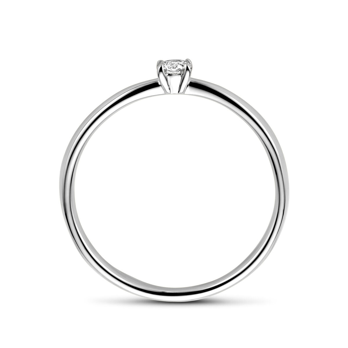 aanzoeksring diamant 0.10ct h si 14K witgoud