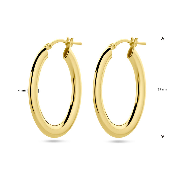 oorringen 1 micron zilver verguld (geel)