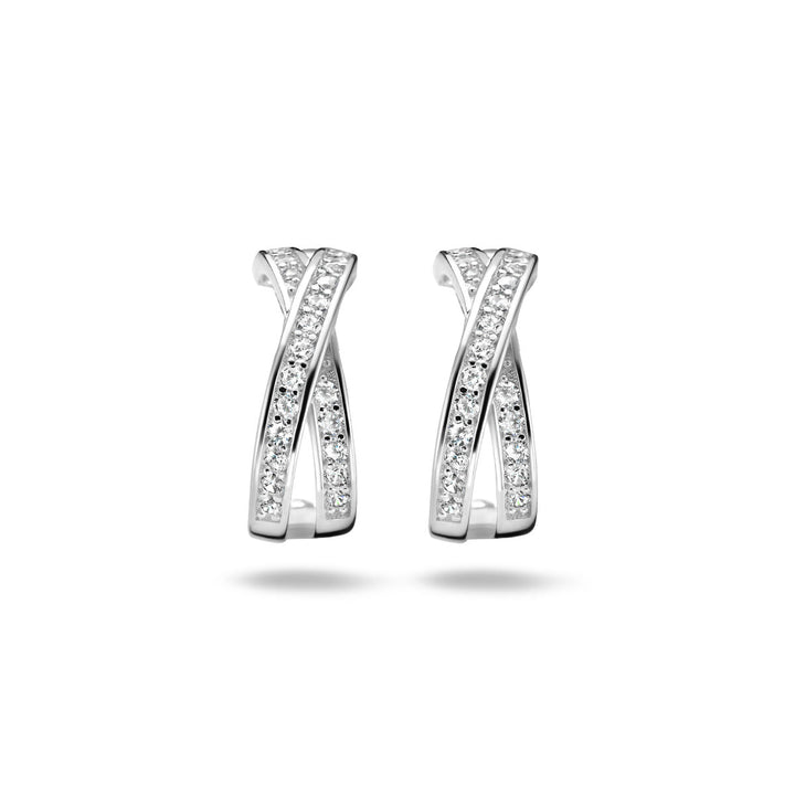 stekeroorringen zirkonia zilver gerhodineerd