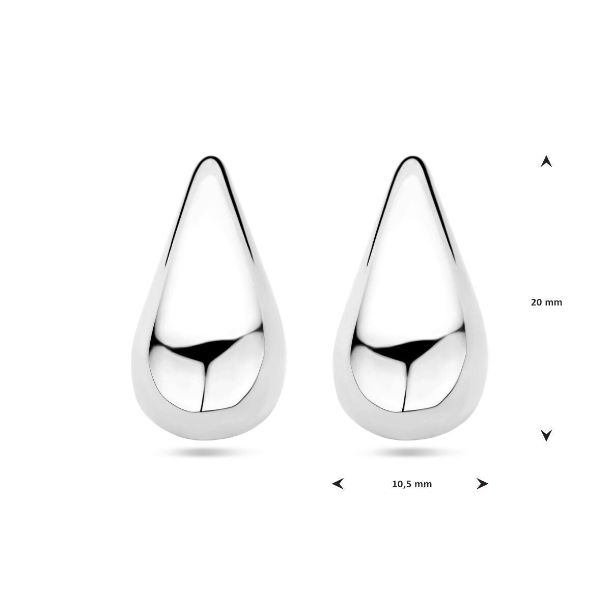 drop earrings silver rhodium plated