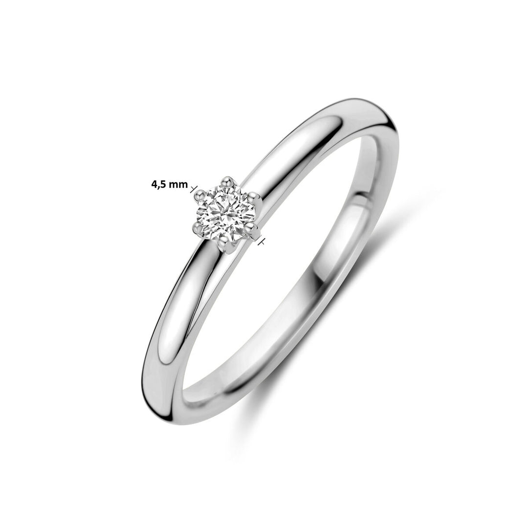 aanzoeksring diamant 0.10ct h si 14K witgoud