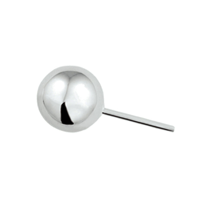 ear studs ball silver white