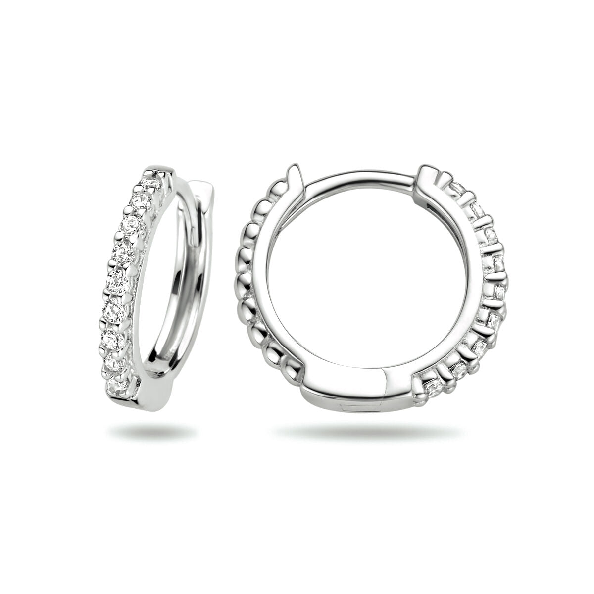drop earrings zirconia silver rhodium plated
