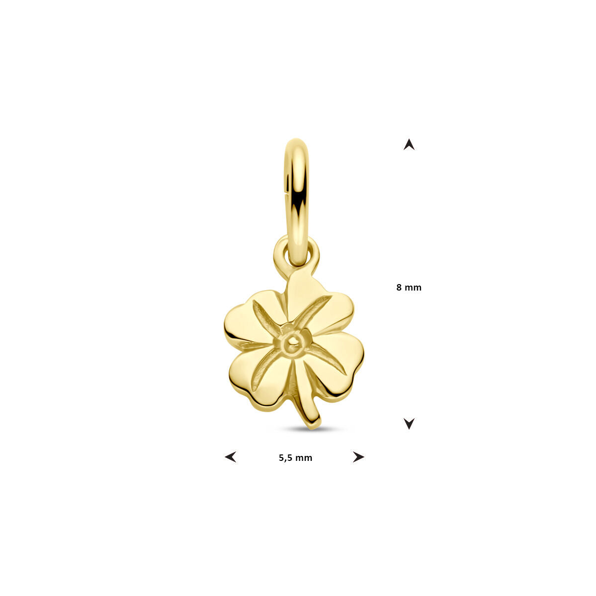 hanger klaver 14K geelgoud