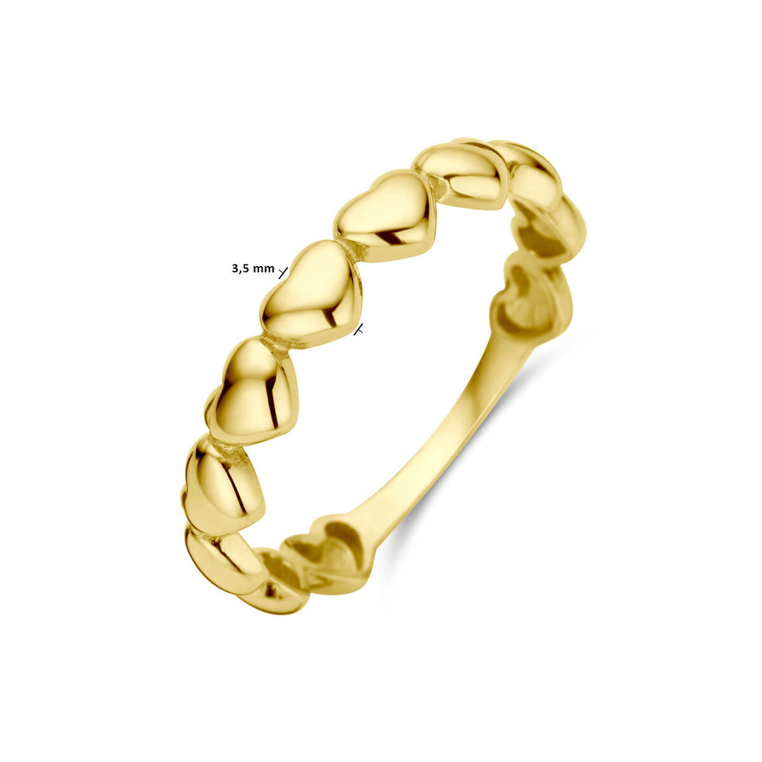 Ring Herzen 14K Gelbgold