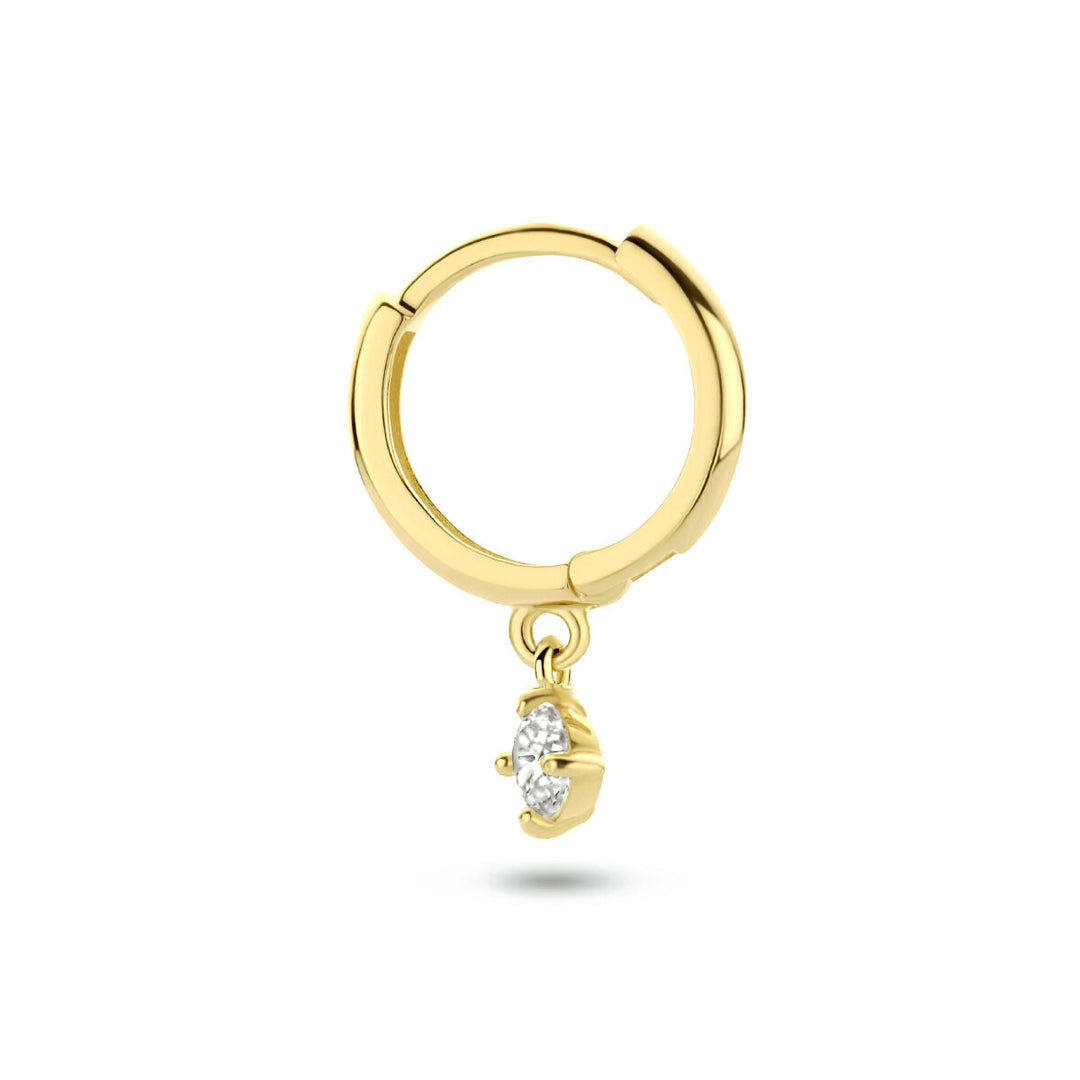 drop earring zirconia per piece 14K yellow gold