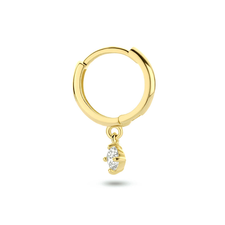 drop earring zirconia per piece 14K yellow gold