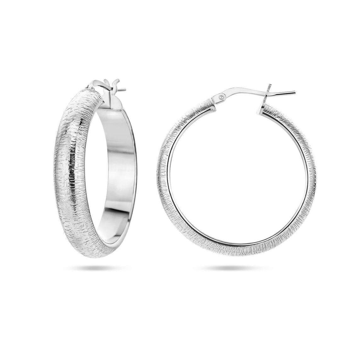 oorringen 3,0 mm halfronde buis zilver gerhodineerd